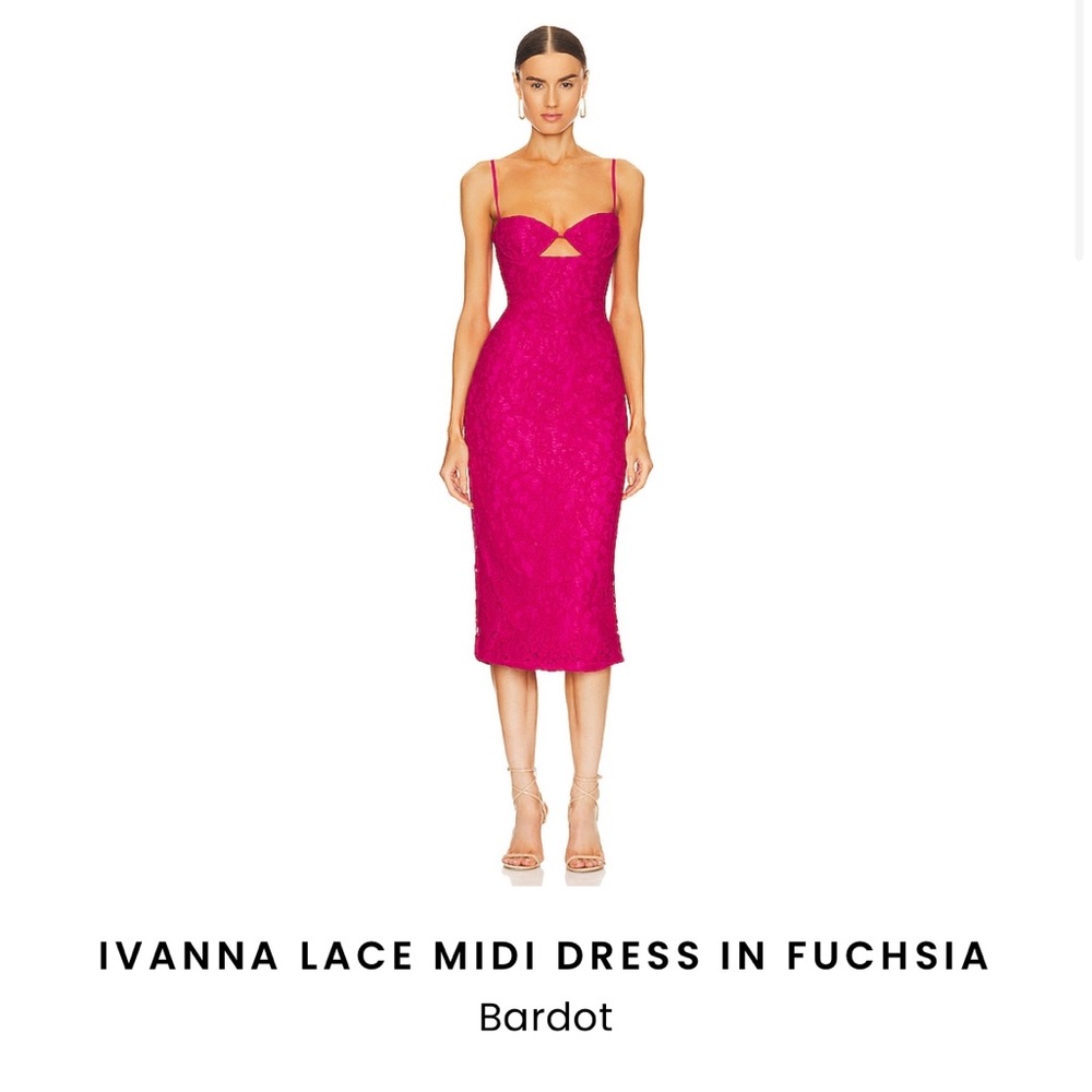 Ivana lace midi dress